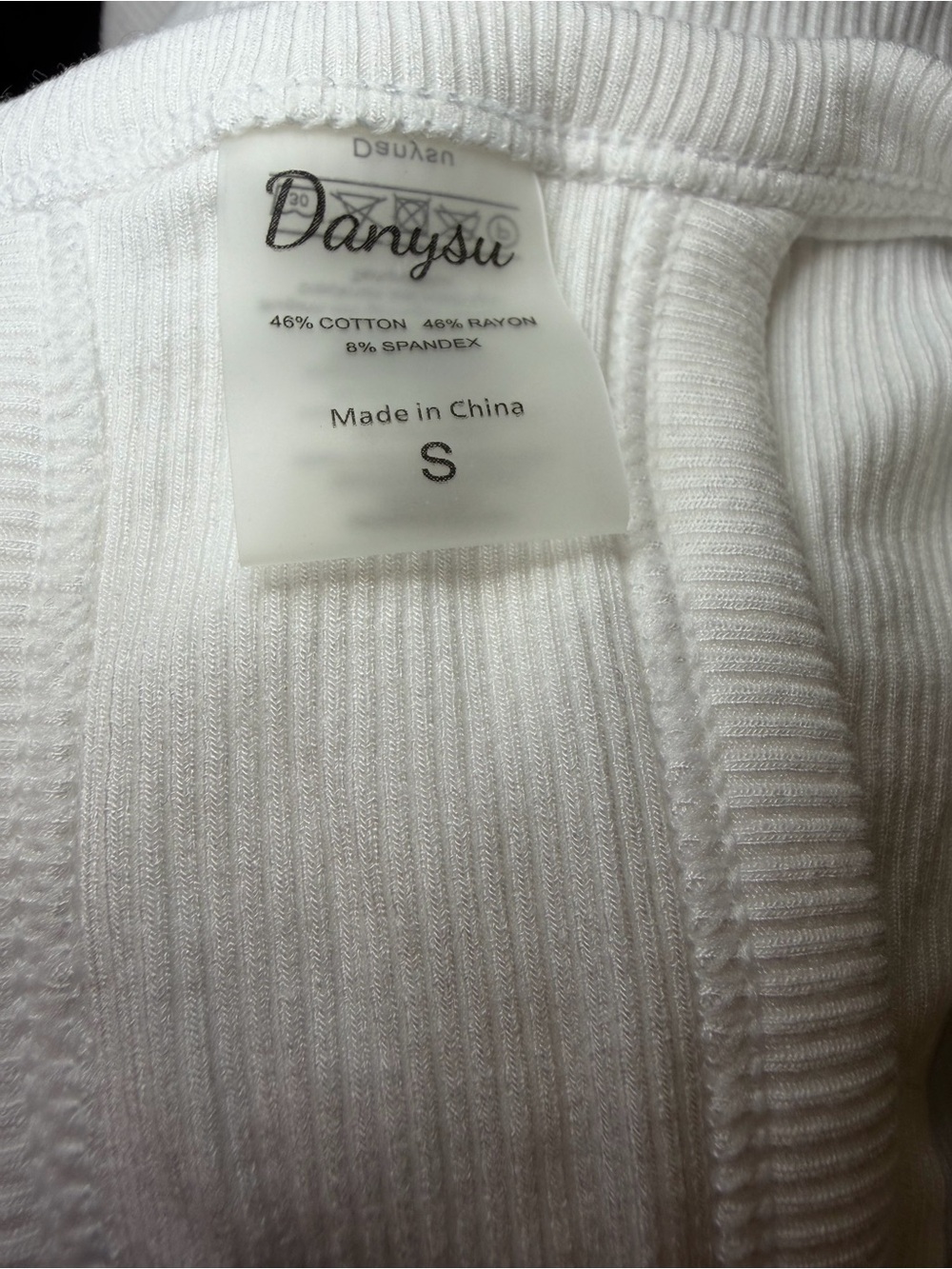 White Ribbed Halter Racerback Tank Top - Picture 8 of 8